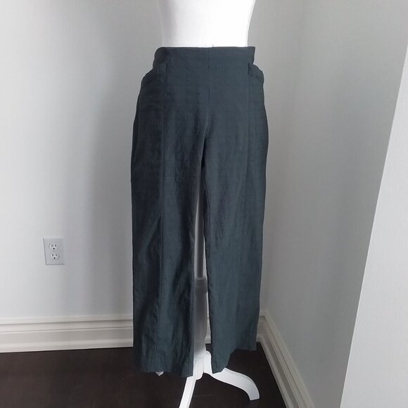 Anthropologie Corey Lynn Calter Nella Back Zip Cropped Gray Pants Size14 - Picture 4 of 8